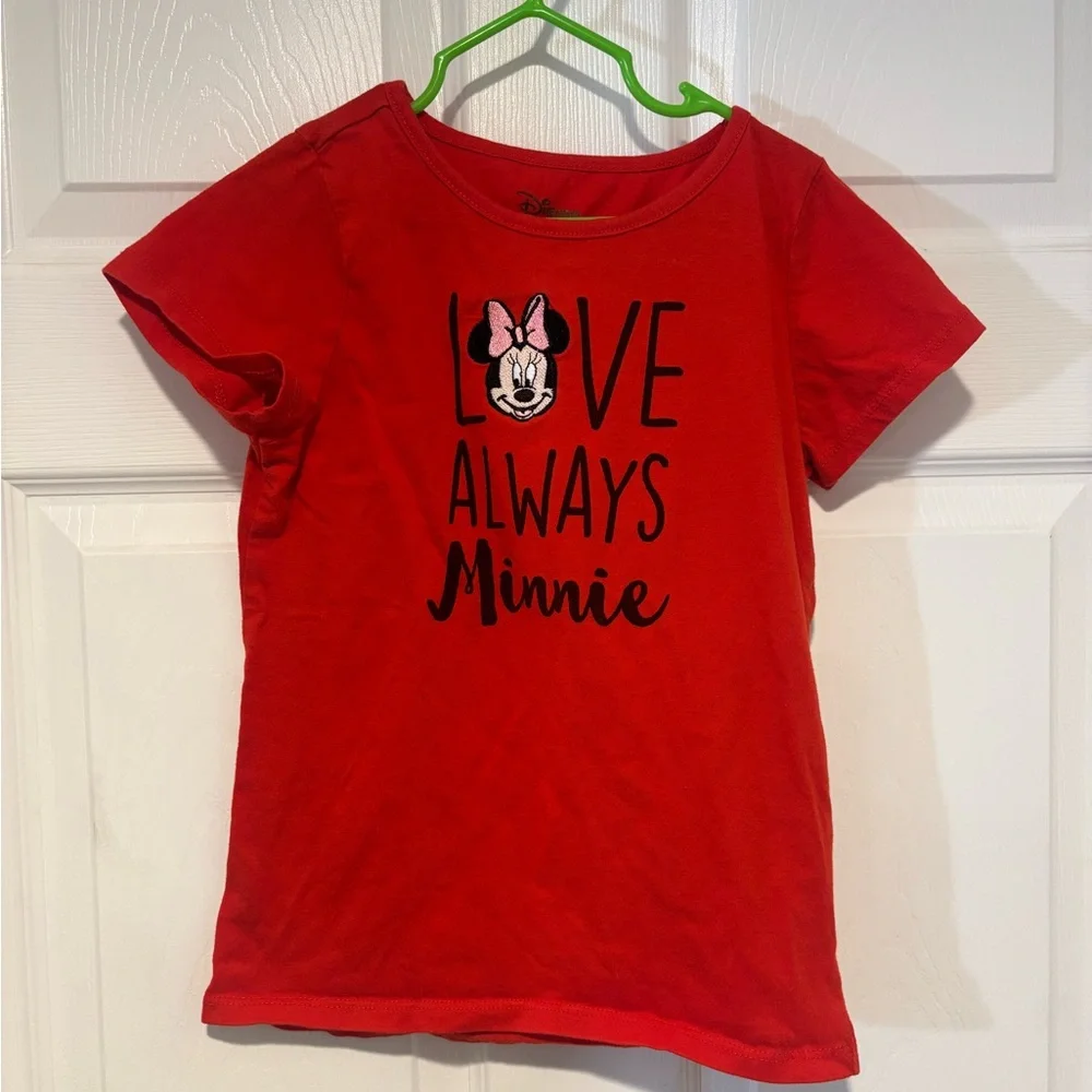 DISNEY Red Minnie Mouse Girl’s T-Shirt - Picture 1 of 4